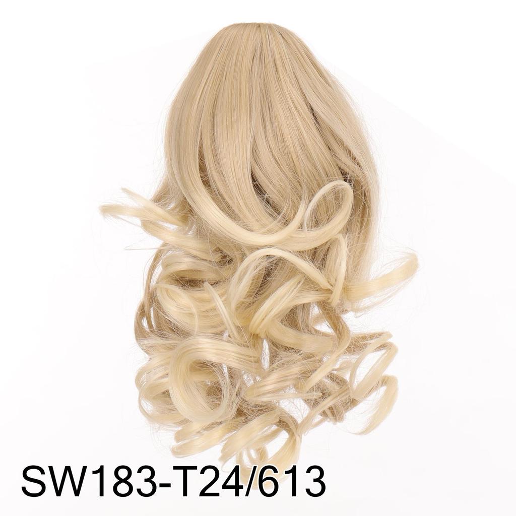 Bybrana Beauty Long Hair Bun Wig PonyTail Matte High Temperature Silk Fiber Claw Clip