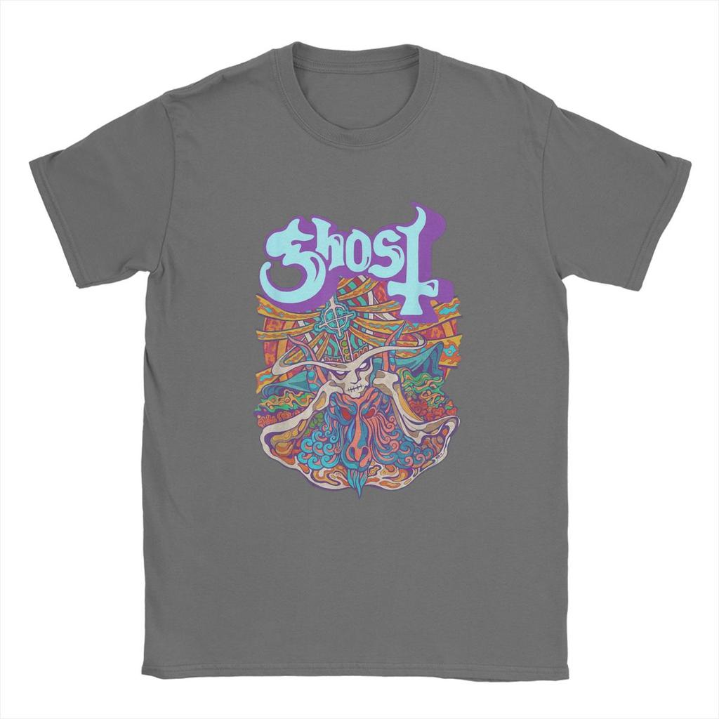 Ghosts Band Seven Inches Of Satanic Panic T Shirt for Men Cotton T-Shirts Crew Neck Heavy Rock Hip Hop Tees Short Sleeve New
