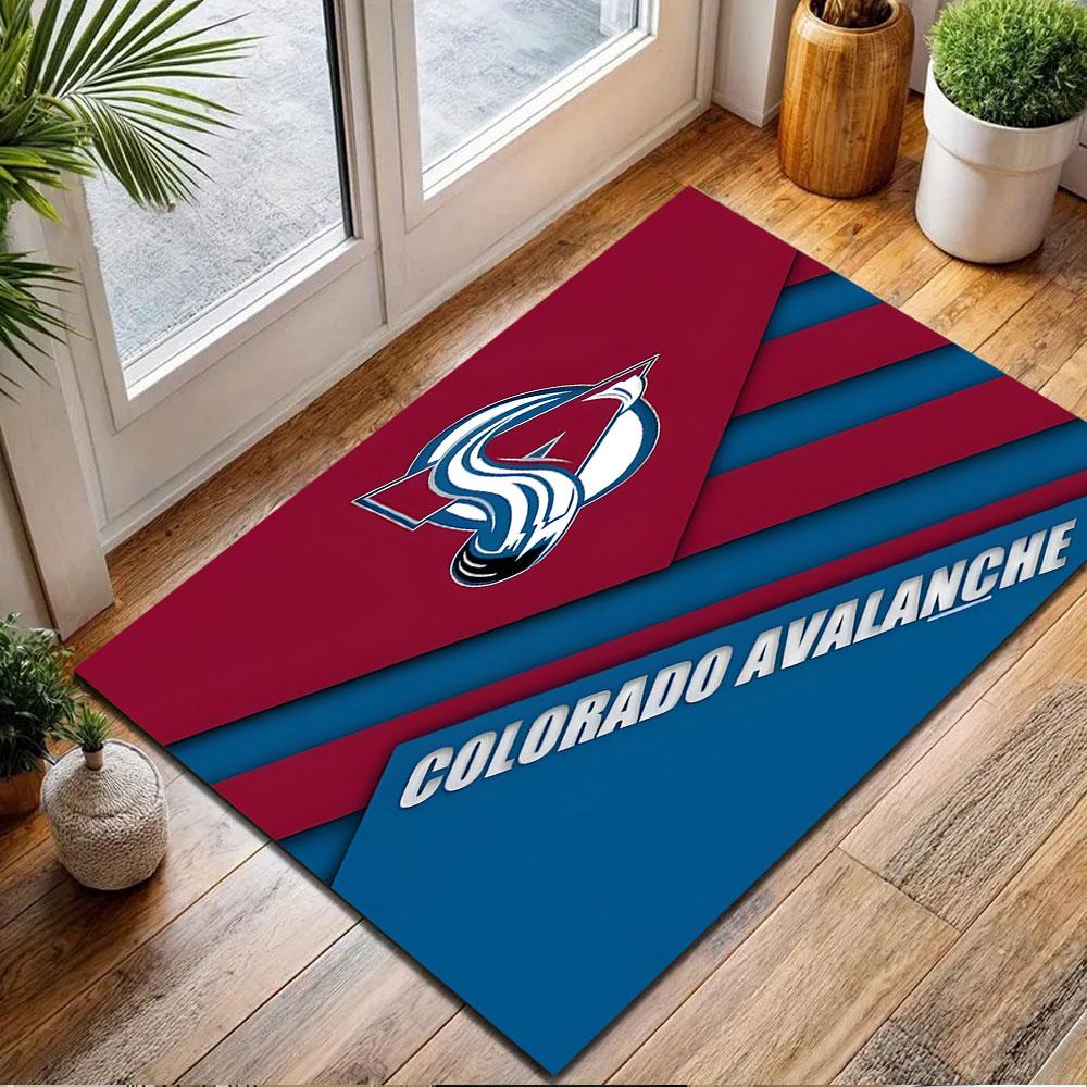 Colorado Avalanche Logo Design Patterned carpet, non slip mat suitable for living room and bedroom sofas