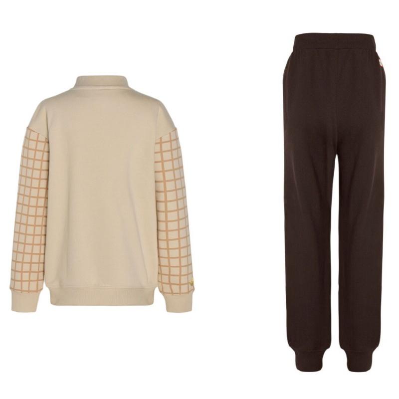 Adidas Originals Casual Sports Suit Crew Neck Pullover Long Sleeve Hoodie Drawstring Cuffed Pants 2-Piece Set Kids Suit KG3339