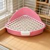 Triangle Small Pet Waste Tray SpillResistant Raised Side Litter Pan Thickened Corner Bunny