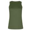 Sommermote for kvinner Uformell Ensfarget Ermeløs Topp med rund hals, Tight Tank Top