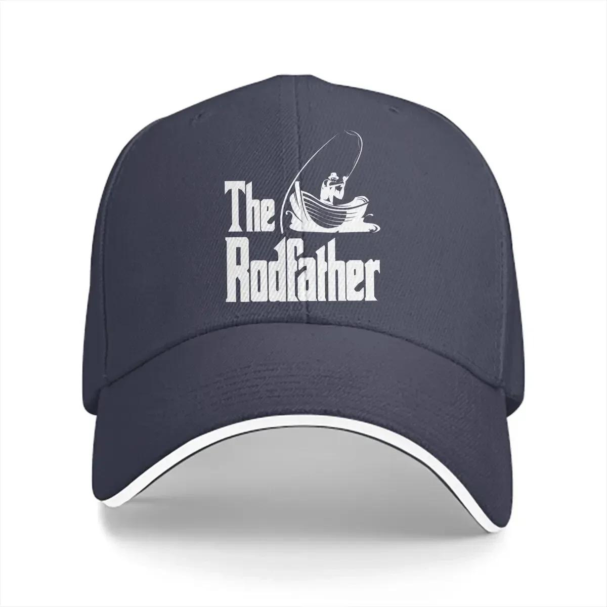 

The Rodfather Baseball Caps Peaked Cap Fly Fishing Adjustable Sun Shade Hats for Men Women One Size темно-синий