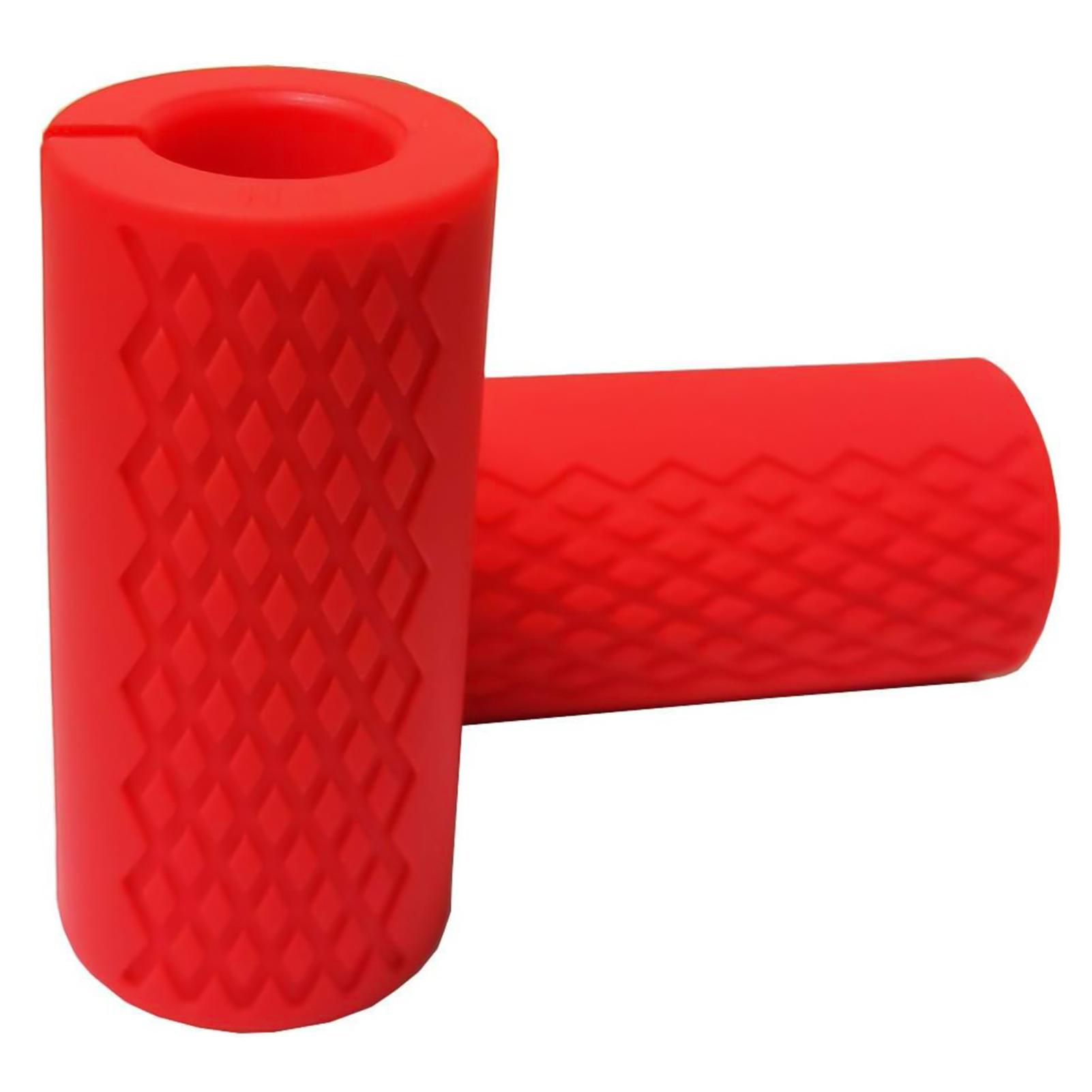 

Silicone Dumbbell Grip Cover Ergonomic Dumbbell Handle Covers for Comfortable Weight Training красный