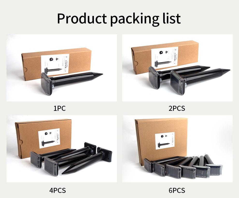 

Ультразвуковой солнечный отпугиватель животных: Водонепроницаемый, Солнцезащитный, Отпугиватель змей и грызунов Standard