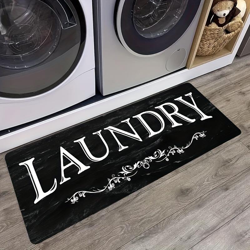 

VIKAMA Soft And Absorbent Text Pattern Rug Non-Slip Runner For Kitchen Living Room Bedroom Hallway And Bathroom 50x80cm 19.68x31.49i