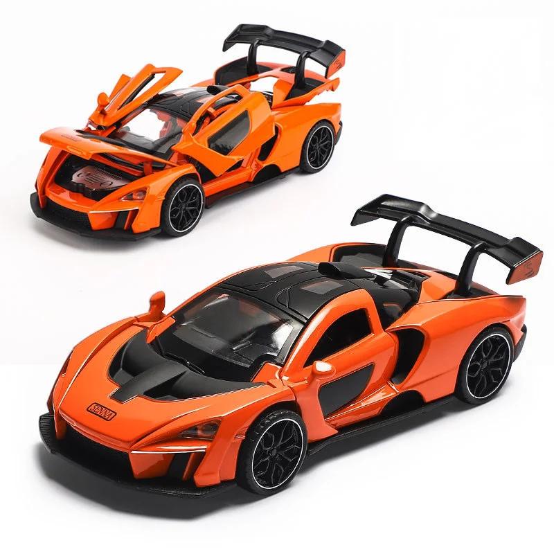 1/32 Diecast-Legierung Senna Sportwagenmodelle Spielzeug Simulationsfahrzeuge Mit Ton Licht Pull-Back Supercar Spielzeug Für Kinder