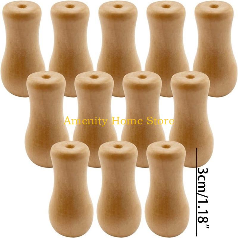 F26C 12 Pack Window Blind Wood Cord Tassels Knobs Cord Drapery Hangings Bead Drop Balls Pulls End for DIY Craft Home Curtain