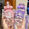 Sanrio Kuromi Kids Water Bottle With Straw For School And Summer Use