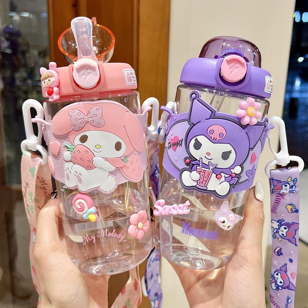 Sanrio Kuromi Kids Water Bottle With Straw For School And Summer Use