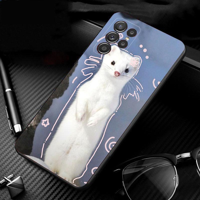 Phone Case For Samsung Galaxy S26 S25 S24 S23 S22 Ultra S23 S22 S25 Plus S24FE S23FE S26Edge Cute animal Stoat