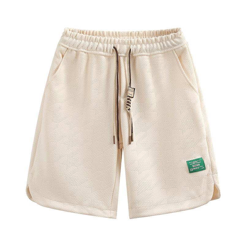 Jacquard Shorts Men's Loose Oversized Shorts Men's Casual Five Quarter Shorts Men's Outdoor Sports Pants