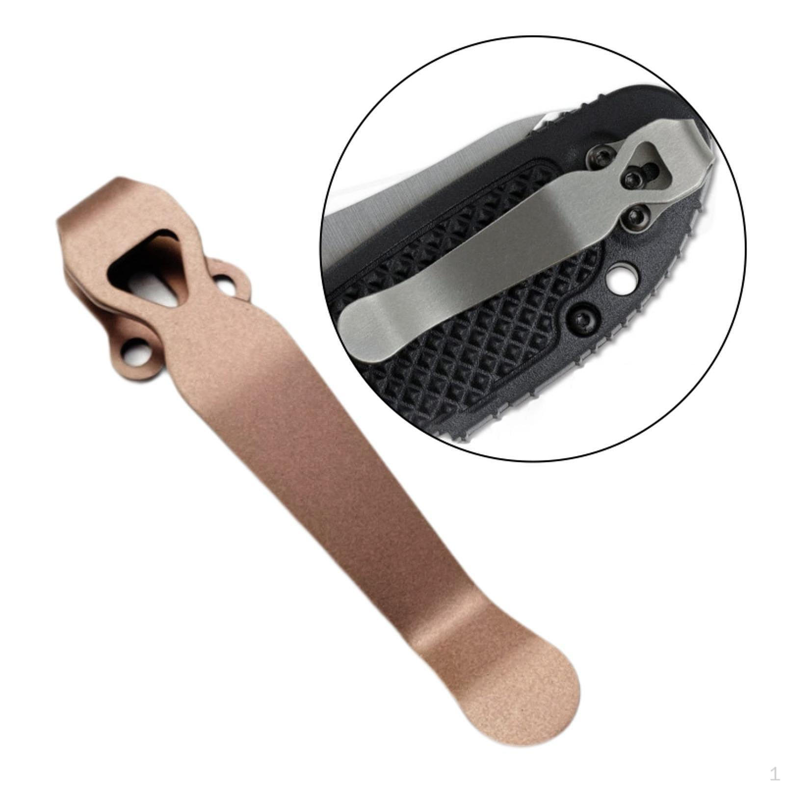 

Deep Carry Pocket Clip Back for Multitool Recessed Screw Hole Replace Parts Pants Pockets рожевий колір золота