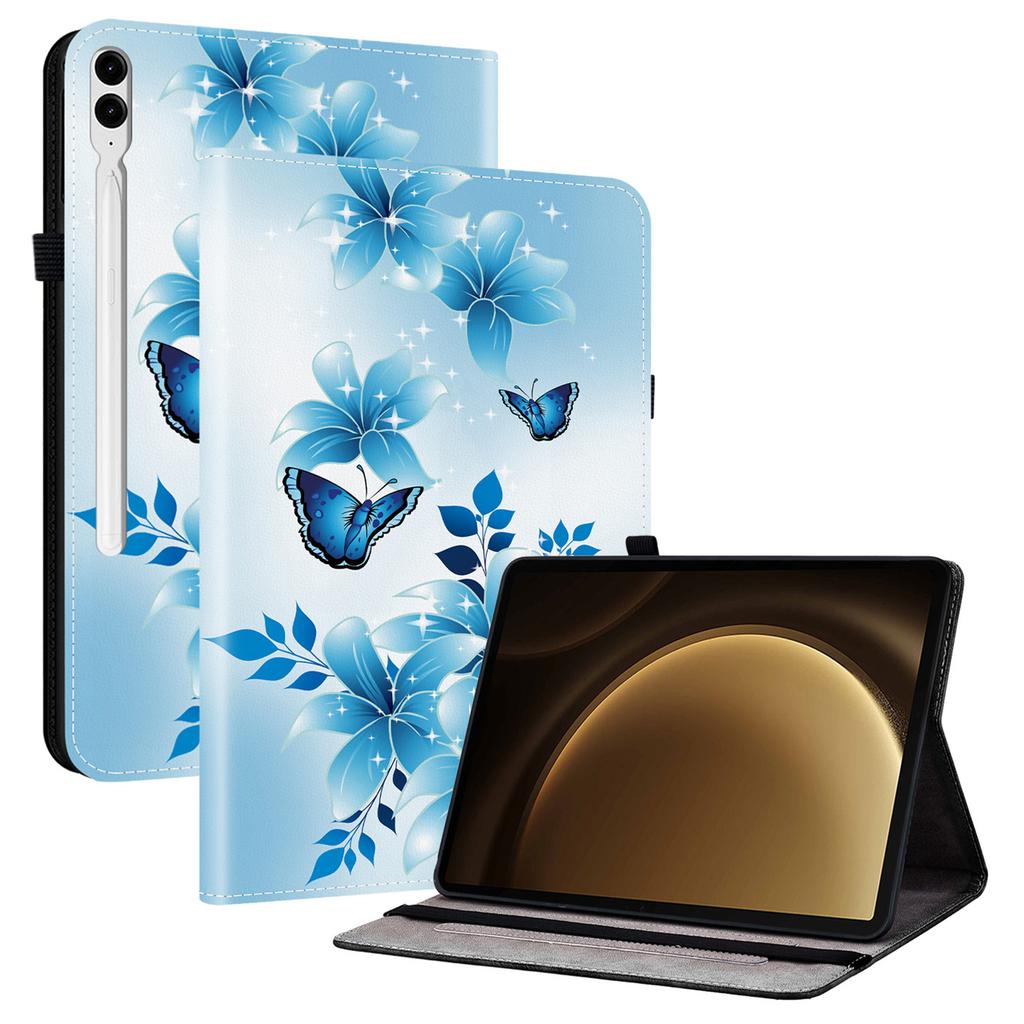 Δερμάτινη Θήκη Για Samsung Galaxy Tab S10+/S9 FE+/S9+ Με Τυπωτό Σχέδιο, Κάλυμμα Tablet με Βάση και Υποδοχές Καρτών