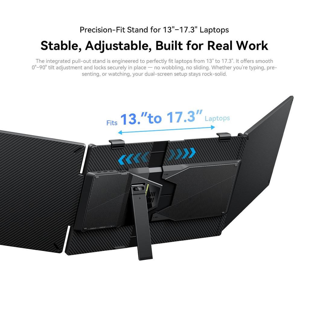 Blackview DCM5 14" 1920x1080 FHD IPS Doppio Monitor Portatile   TÜV Bassa Luce Blu