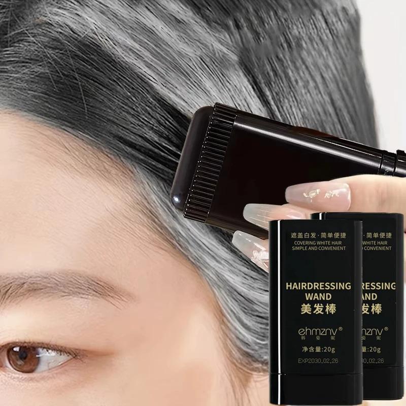 Hair Dye Stick with Comb 2 in1 Temporary Hair Coloring Covered White Hairs Long Lasting Hairline Pen Washable Black Brown Coffee
