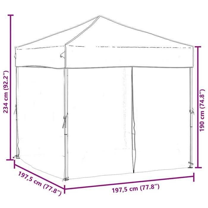 VidaXL Foldable Reception Tent with Walls Camping Gazebo Outdoor Pavilion Garden Gazebo Marquee Patio 93504