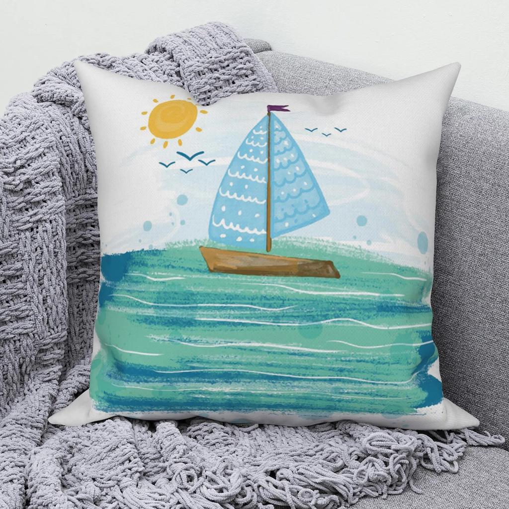 Modern Sofa Square Pillowcase Home Decor Hawaiian Scenery Throw   Cushion Cover