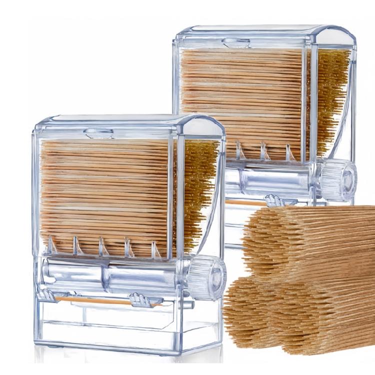 Plastic Tooth Pick Dispenser Vending Machines Shaped Automatic Toothpicks Box Household Use Toothpick Storage Container