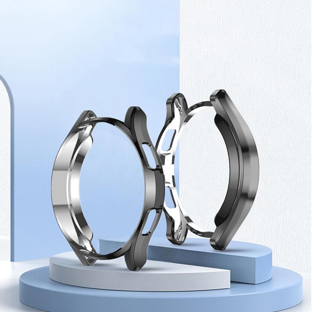 TPU Protective Case Compatible for Samsung Galaxy Watch4 Classic 42mm Hollow Soft TPU Case Electroplating Protection