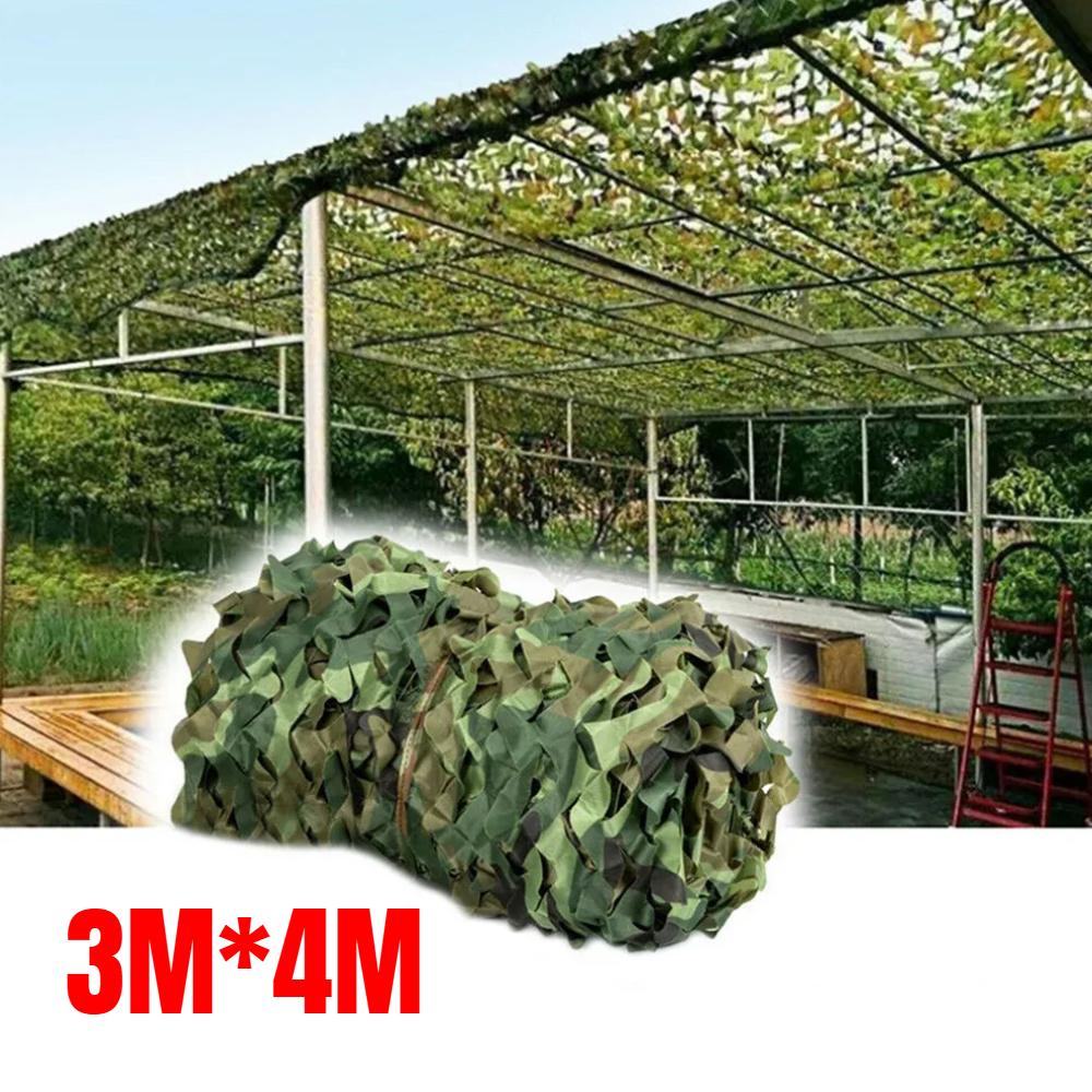 3Mx5M 4Mx6M Camouflage Netting Bulk Roll Sunshade Net for Hunting Woodland Training Camping Car Cover Paintball Bird Watching