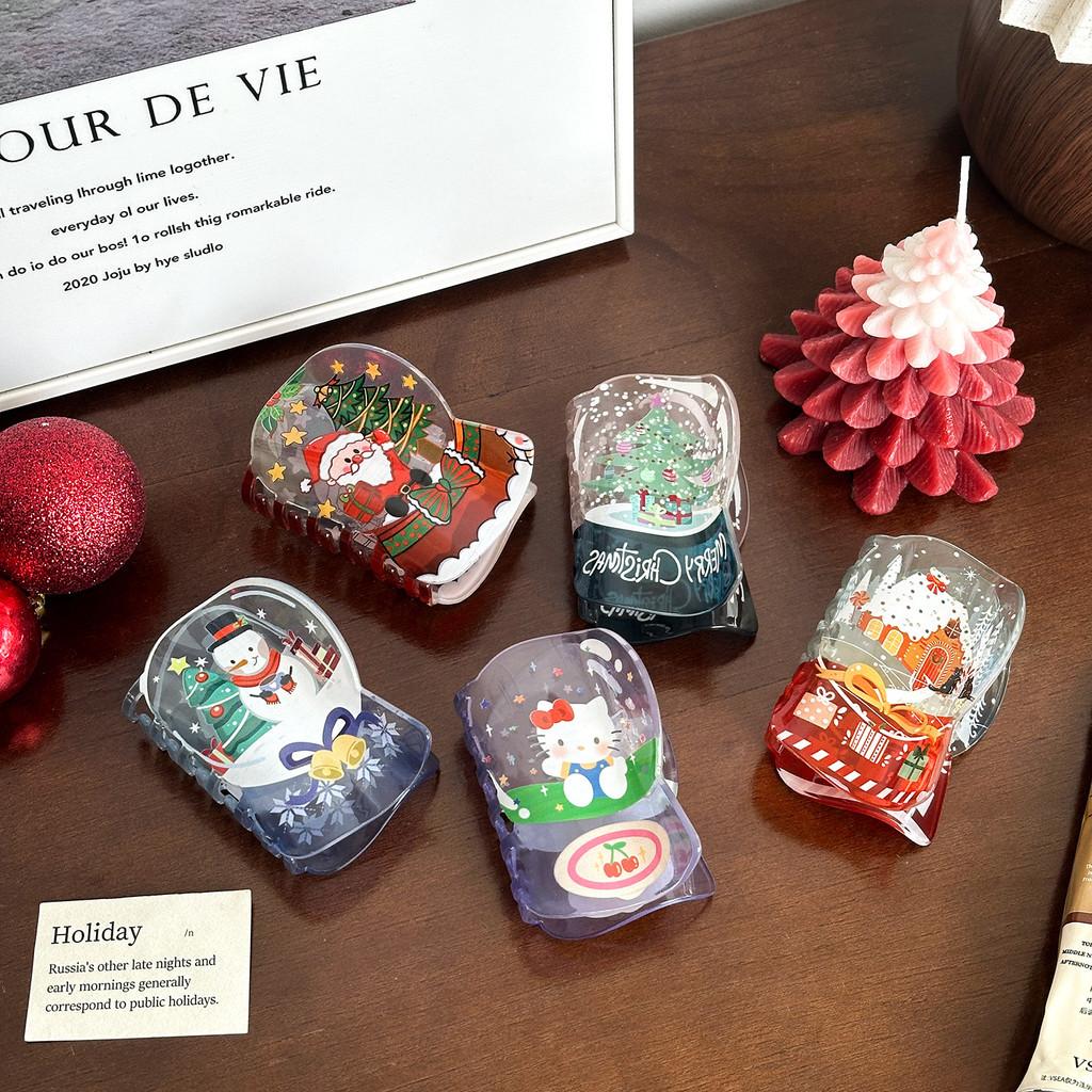 And Colorful Cute Acrylic Hair Claw Clips With Christmas Characters For Fashion Seasonal