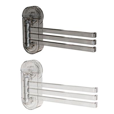 Rotatable Towel Rack 3 Rods Suction Cup Elegant for Restaurant Home Use Dorm