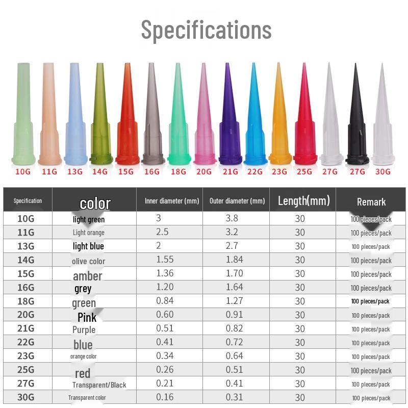 All-Plastic Slanted Dispensing Needle Tips