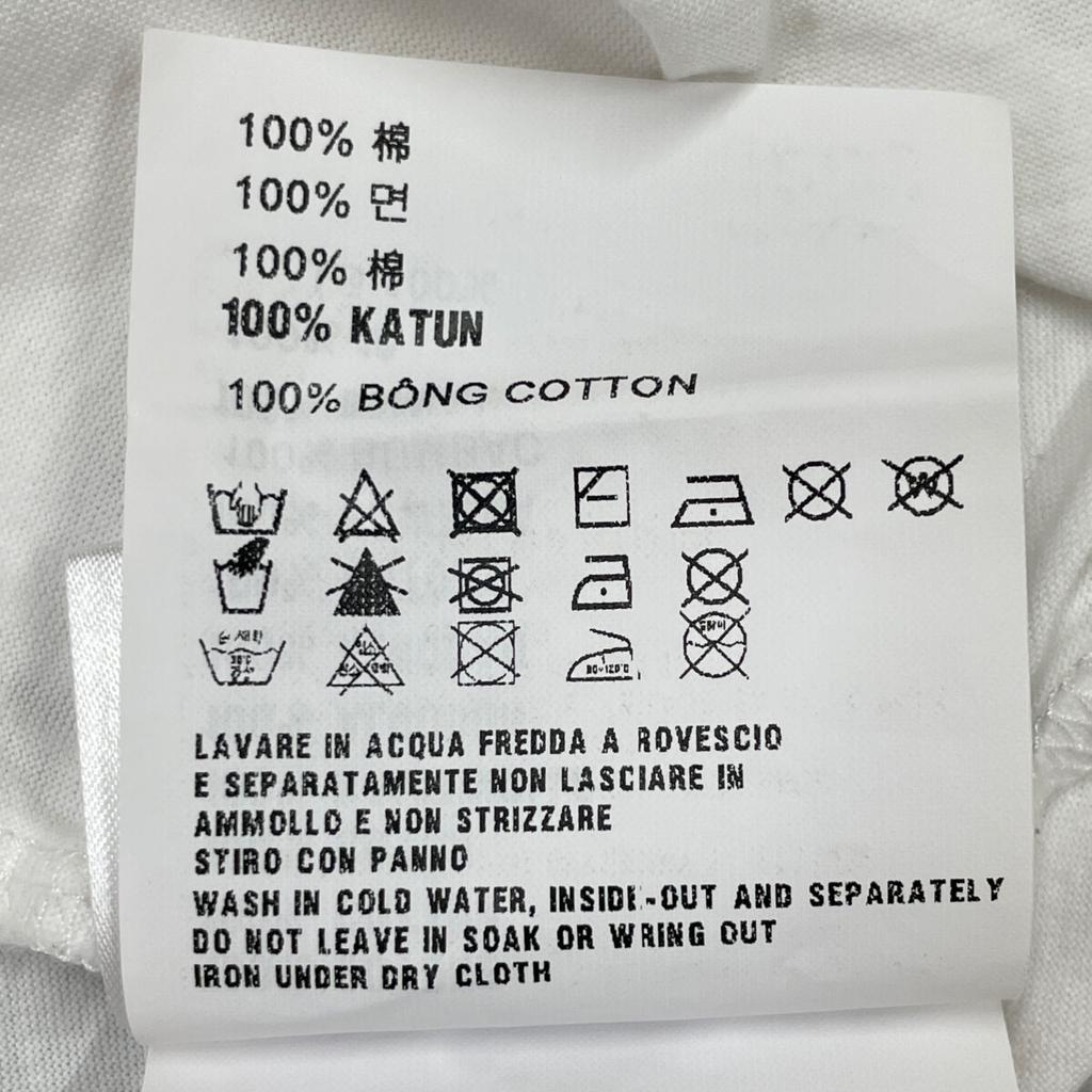 Prada 19Stainless Steel White 39507 Cotton Logo T-Shirt Tops 42 whiteUsed