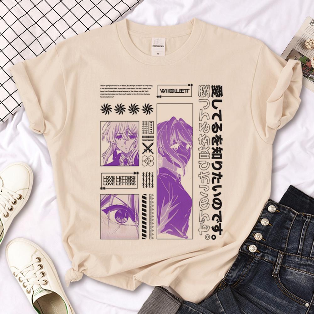 Violet Evergarden Tshirts Women Graphic Tee Female Graphic Y2k Clothes