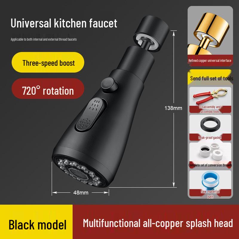 

Universal Kitchen Faucet Extender: Anti-Splash, Water-Saving Sink Booster.