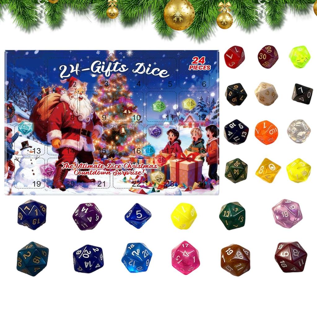 Dice Advent Calendar Advent Calendar Toy for The Countdown Holiday of Christmas Countdown Calendar Christmas Gift Xmas Gift