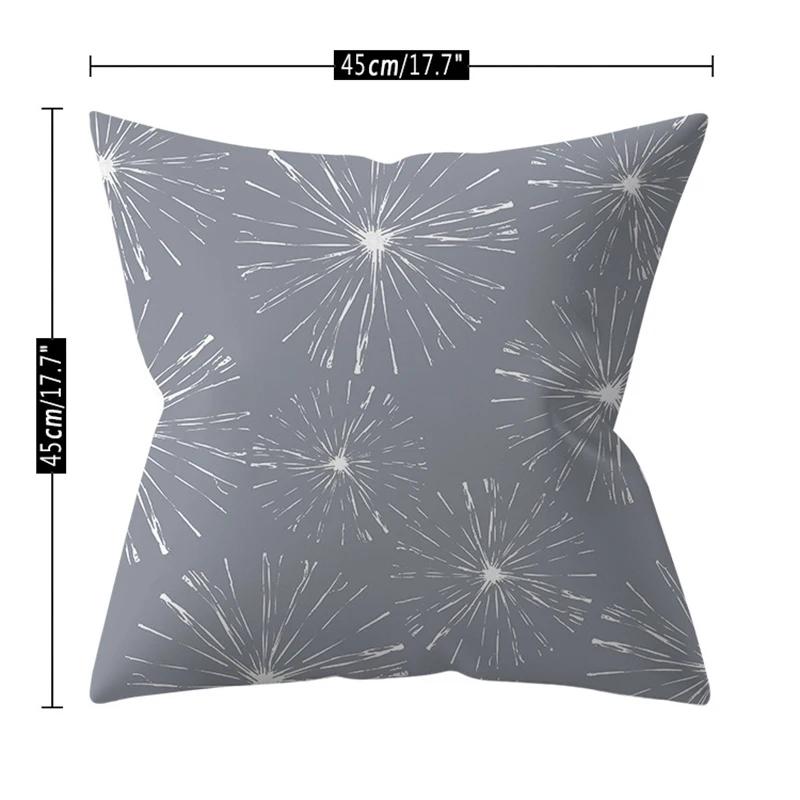 Sliver Grey Style Geometry Decorative Pillowcases Throw Pillow Case Striped Pillowcase Cushion Cover Home Decor Pillows 18Inch