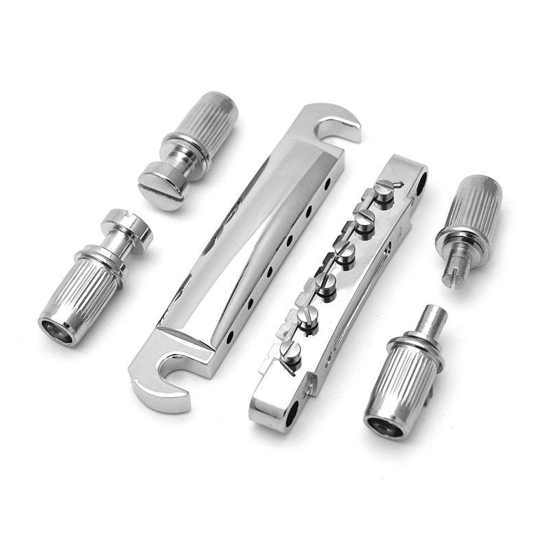Electric Guitar Roller Bridge & Tailpiece for ES335: Complete Upper & Lower Saddles Set