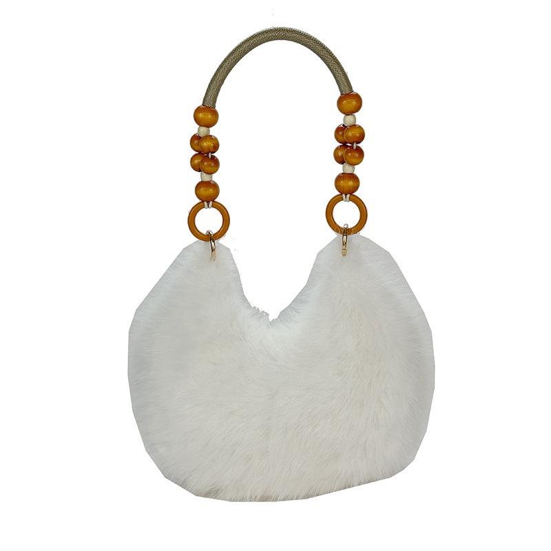 

Casual Plush Dumpling Tote: Large Capacity, Autumn/Winter Niche Shoulder Bag грязно-белый