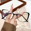 New Internet celebrity no makeup glasses women's fashion casual trend metal optical mirror frame student cat eye versatile