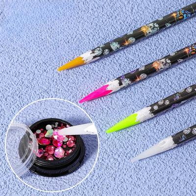5pc/set Nail Dotting Pen Picking Rhinestones Gems Drill Crystal Wax Pencil Diamond Picker Nail Art Decoration Tool