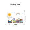 1Pc Cute Sun Rainbow Cartoon Animal Riding Train Wall Stickers for Kids Room Wall Decals Bedroom Decoration Home Decor