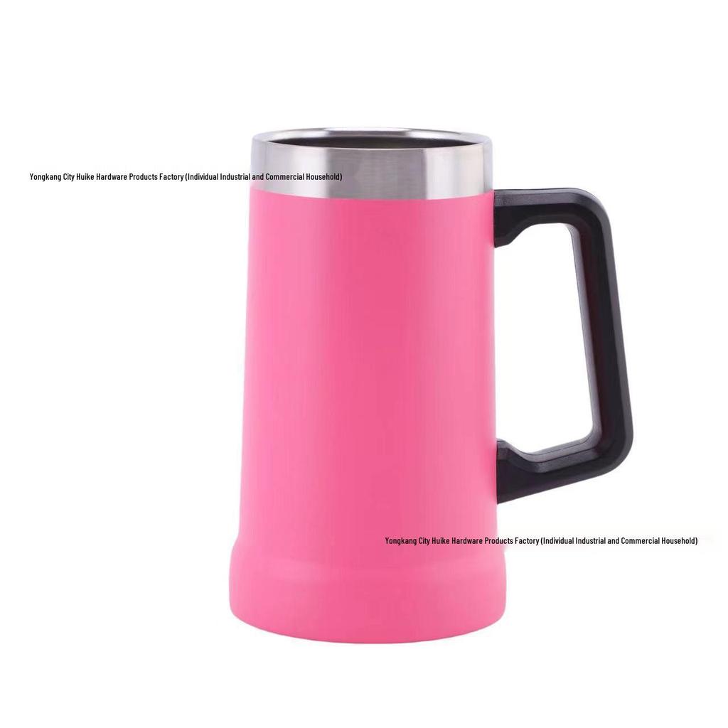 304 Stainless Steel 23oz Vacuum Insulated Beer Mug with Handle