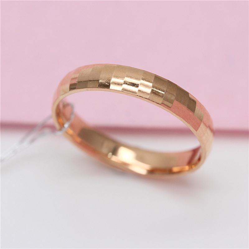Purple Gold-Plated Rose Gold Color Gold Square Ring Simple Luxury Exquisite Color Gold Live Ring Women