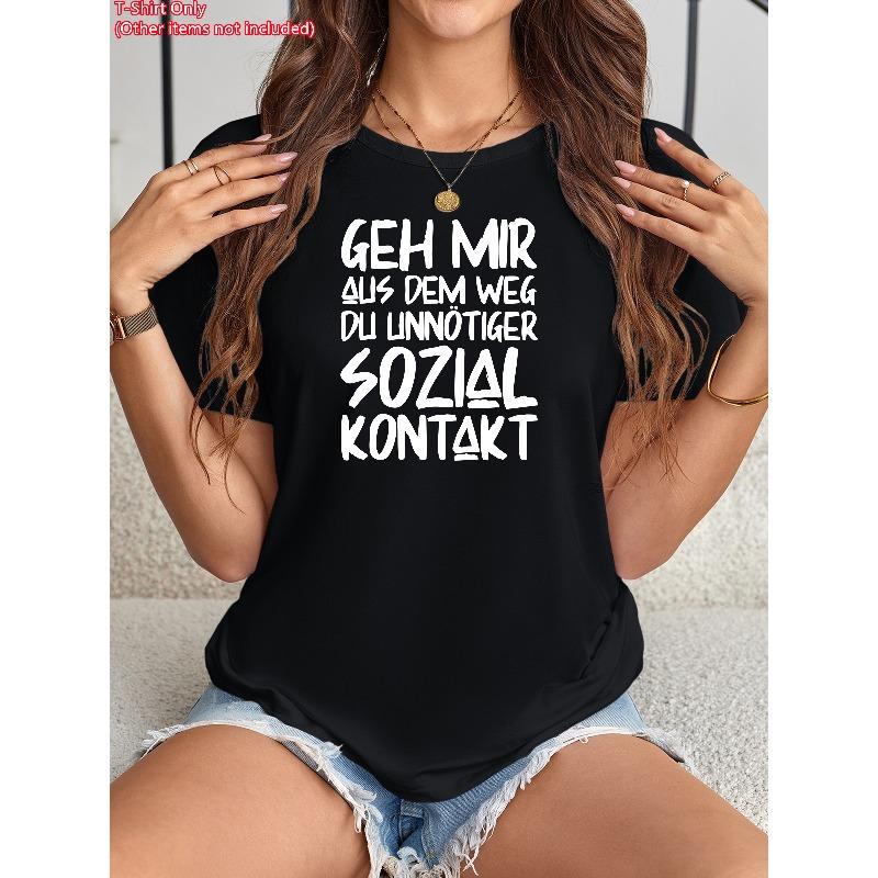 

Get Out of The Way Graphic T-Shirt - Casual Round Neck Short Sleeve for Spring And Summer S чёрный