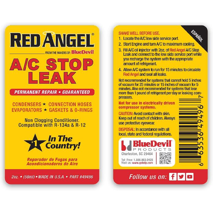 

BlueDevil Products Red Angel 49496 A/C Stop Leak - 2 унции 2 Ounce