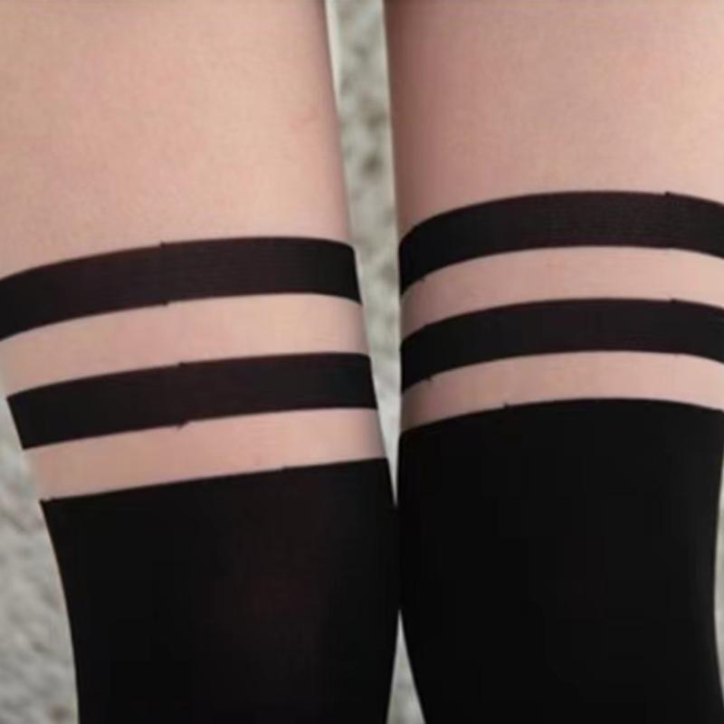 Dam Sexiga strumpbyxor Dubbelrandiga sidenstrumpor Tunna dam vintagestrumpor Strumpbyxor Sommar Strumpor för kvinnor