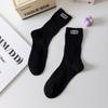 Women's Summer Thin Fashion New Cloth Label Embroidery Tube Cotton Socks