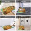 Vincent Van Gogh Twelve Sunflowers In A Vase Mask Doormat Mat Anti-Slip Art Flowers Bathroom Kitchen Bedroom Rug Carpet 40*60cm