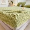 2027 Jacquard Bed Cover 3D Embossed Velvet Mattress Cover Tafferta Bedsheet Winter Warm Fitted Sheet Mattress Protector Thickened