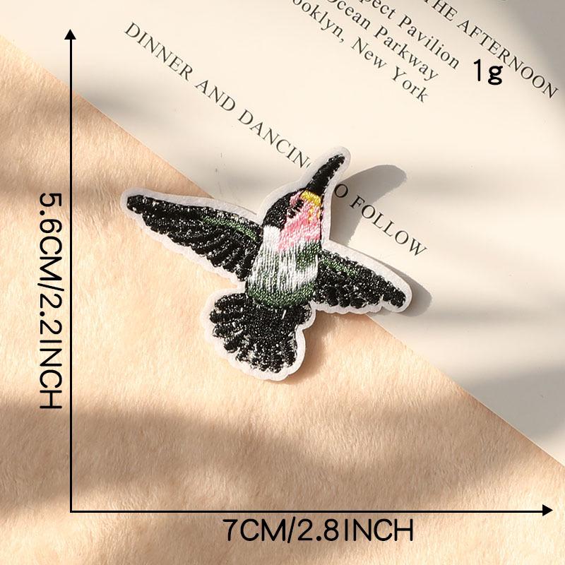 Нашивка на ткань с вышивкой в виде мультяшного животного-птицы Duoku