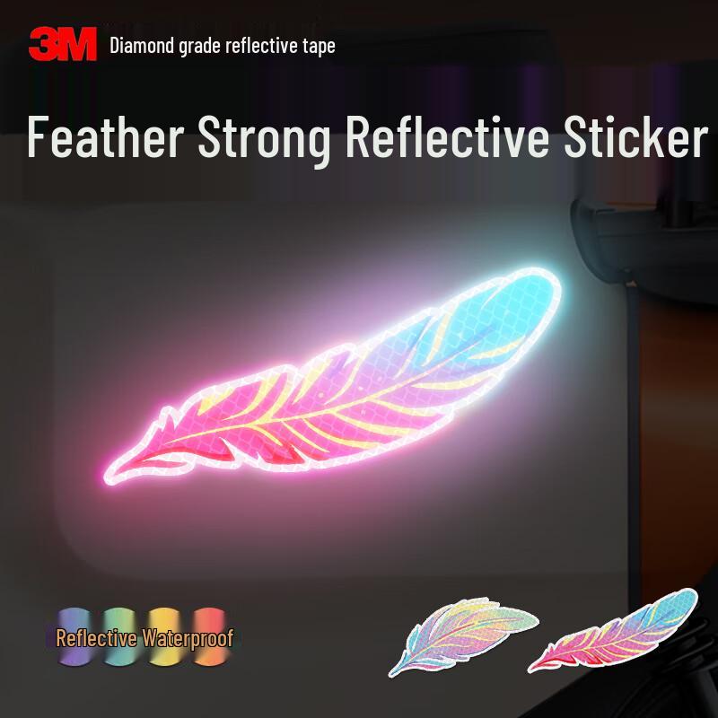 3M Cartoon Reflective Car Decals - Diamond Grade Scratch Cover 17cm x 4.4cm