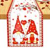 Merry Christmas Table Runner Snowman Pattern Table Cloth Reusable Xmas Table Decor