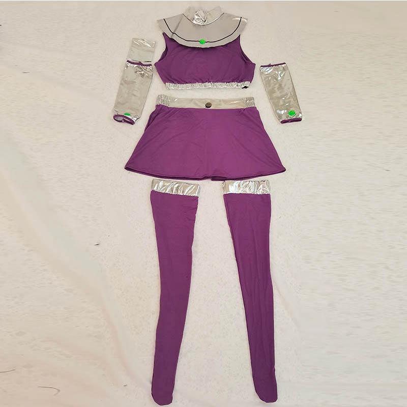 Starfire Cosplay Kostüm Prinzessin Koriand'r Rock Verkleidung Mit Handschuhen Socken Für Halloween Anime Comic Con Starfire Outfits